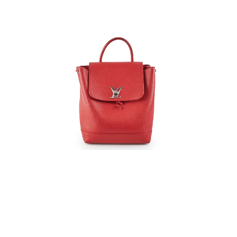 Louis Vuitton Lock Me Backpack Red